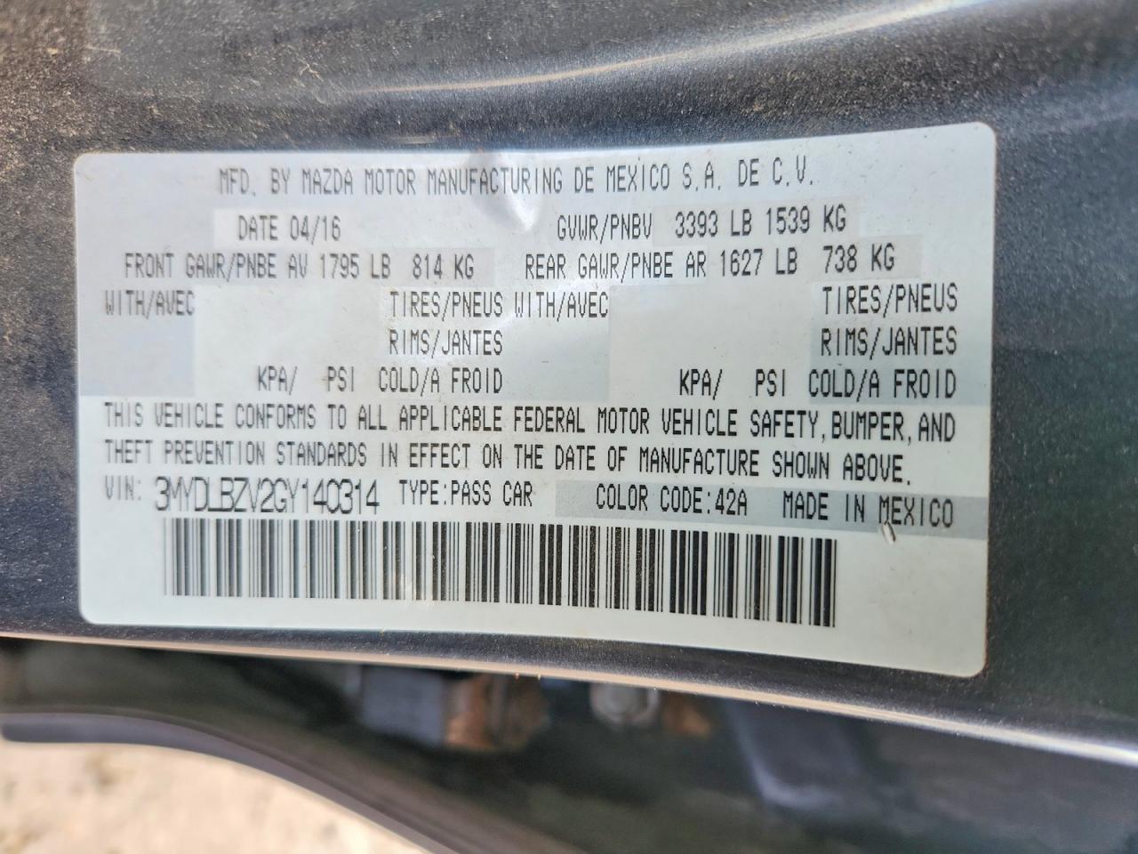 2016 Scion Ia Base