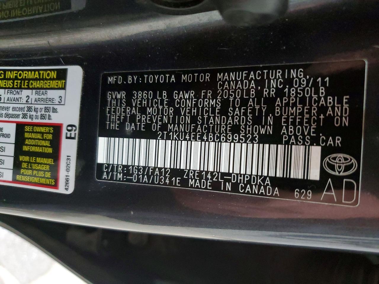 2011 Toyota Matrix Base