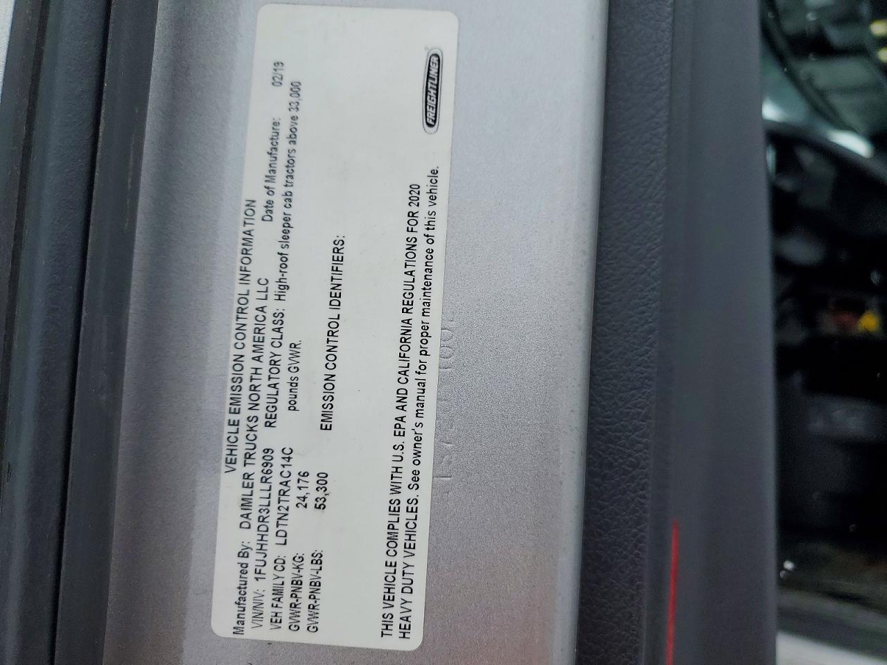 2020 Freigliner 2020 Freightliner Cascadia 1-Semi Truck
