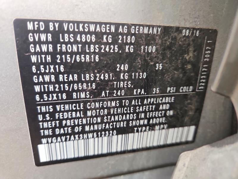 2017 Volkswagen Tiguan s