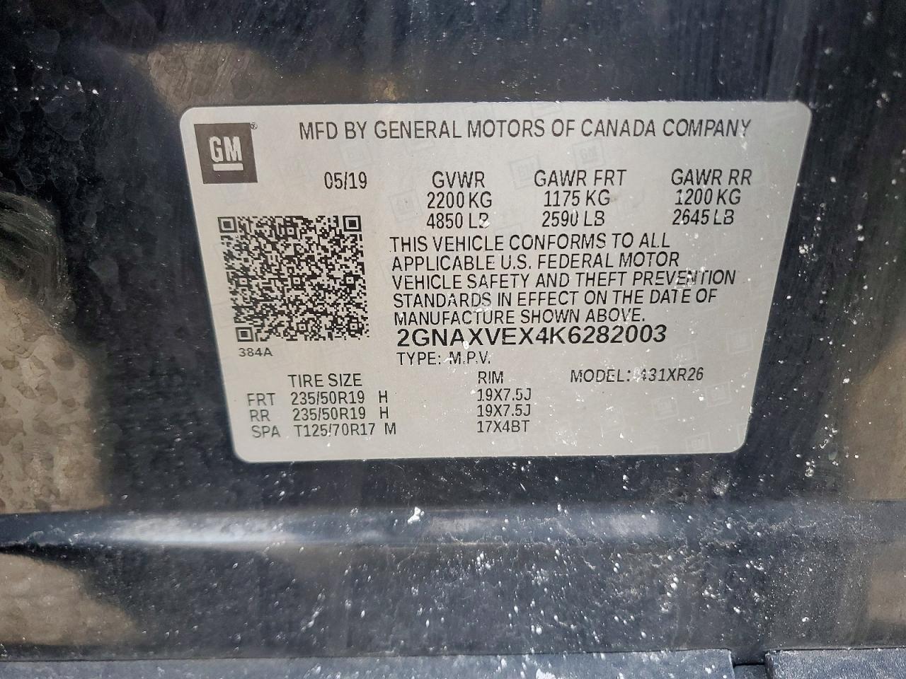 2019 Chevrolet Equinox lt