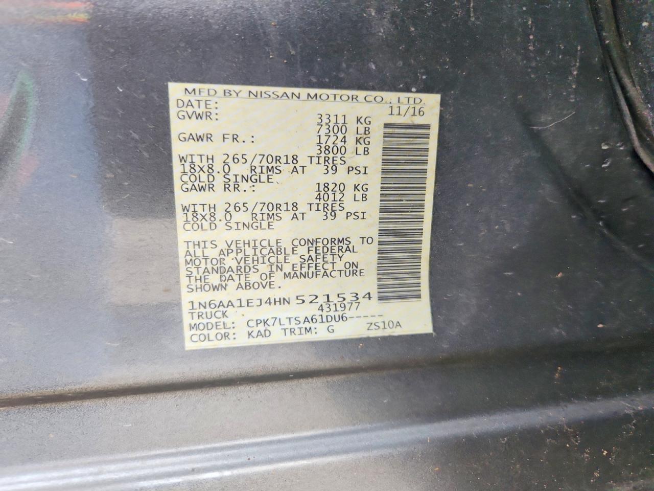 2017 Nissan Titan SV