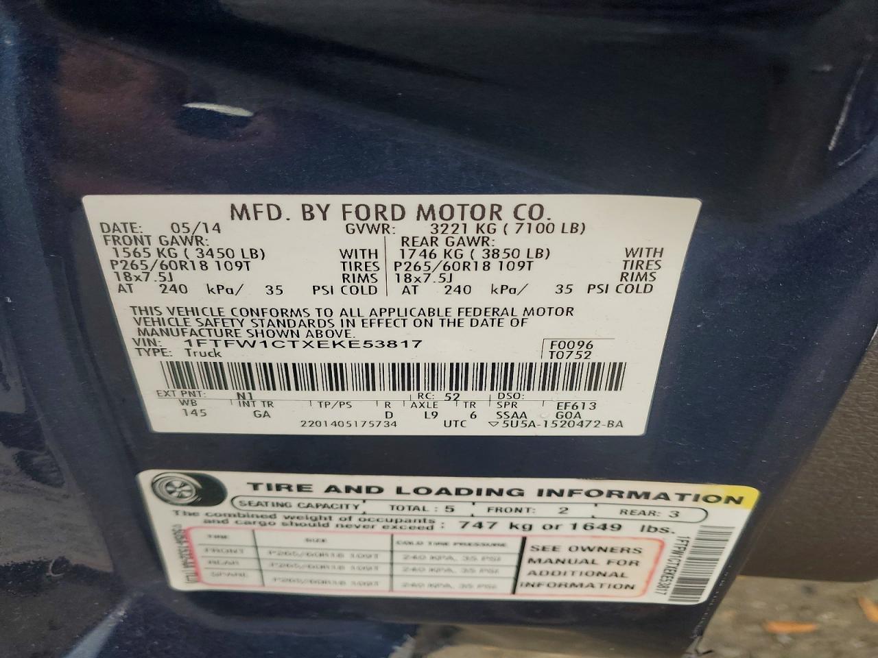 2014 Ford F150 Supercrew