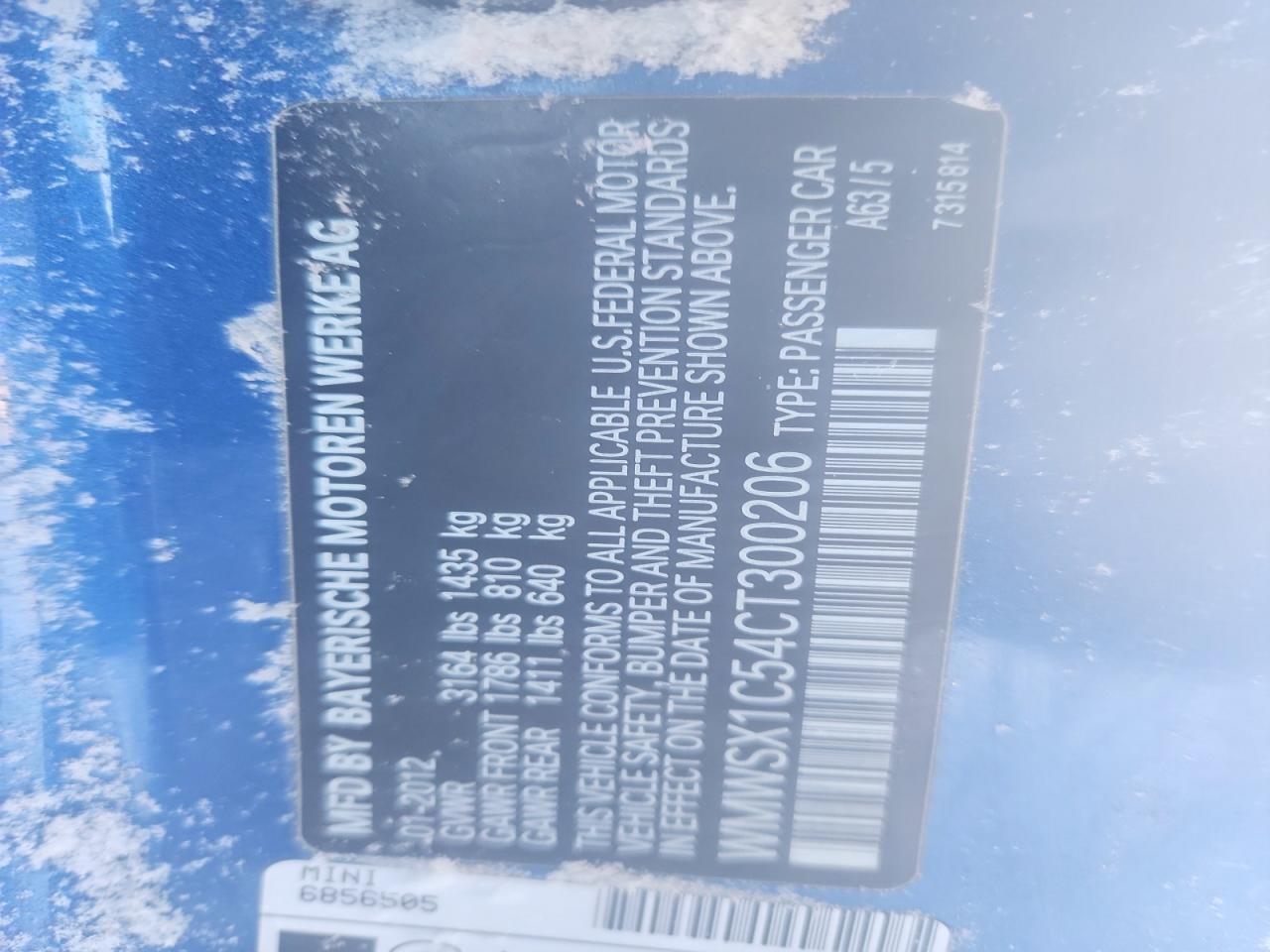 2012 Mini Cooper Coupe