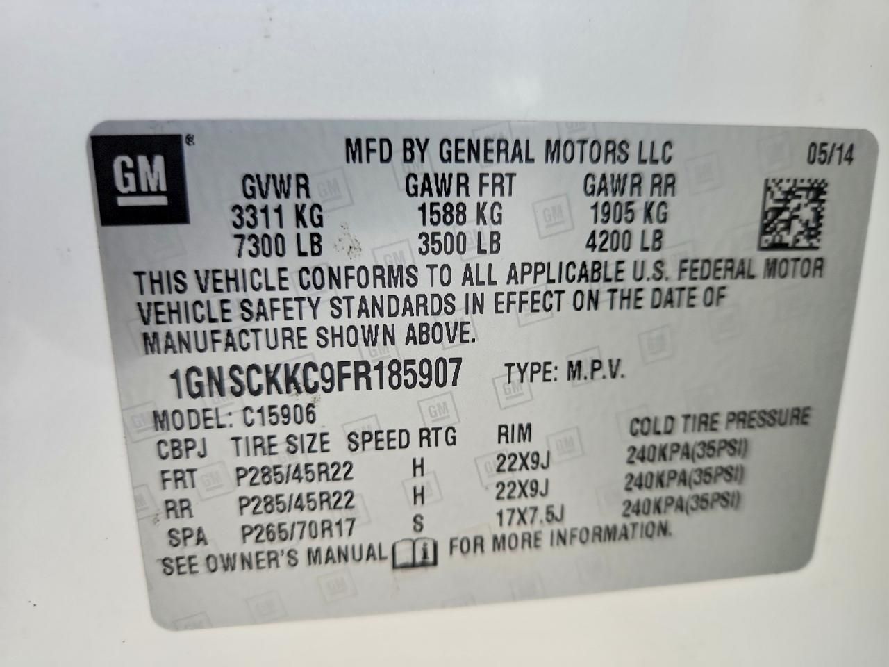 2015 Chevrolet Suburban C1500 ltz