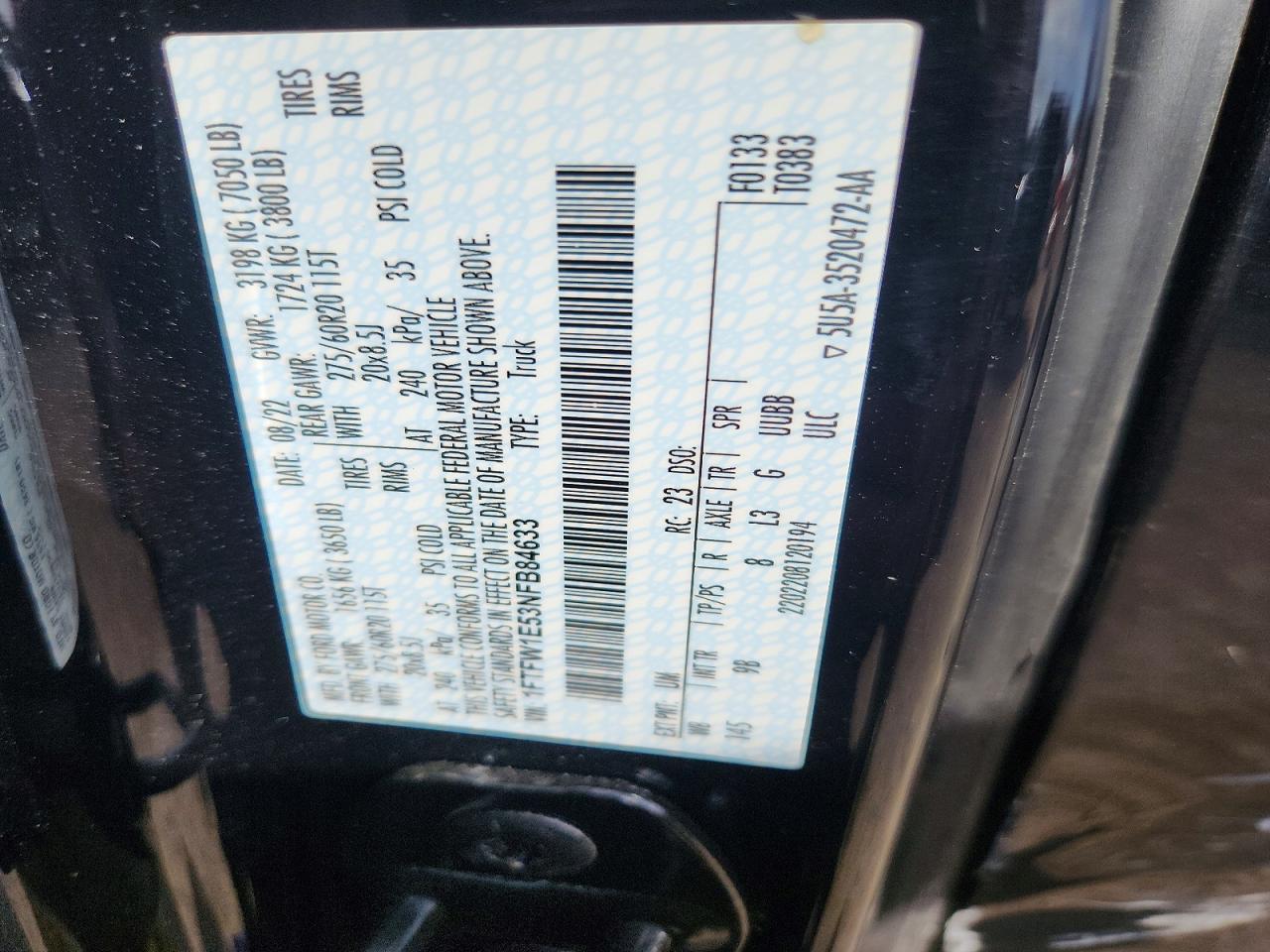 2022 Ford F150 Supercrew