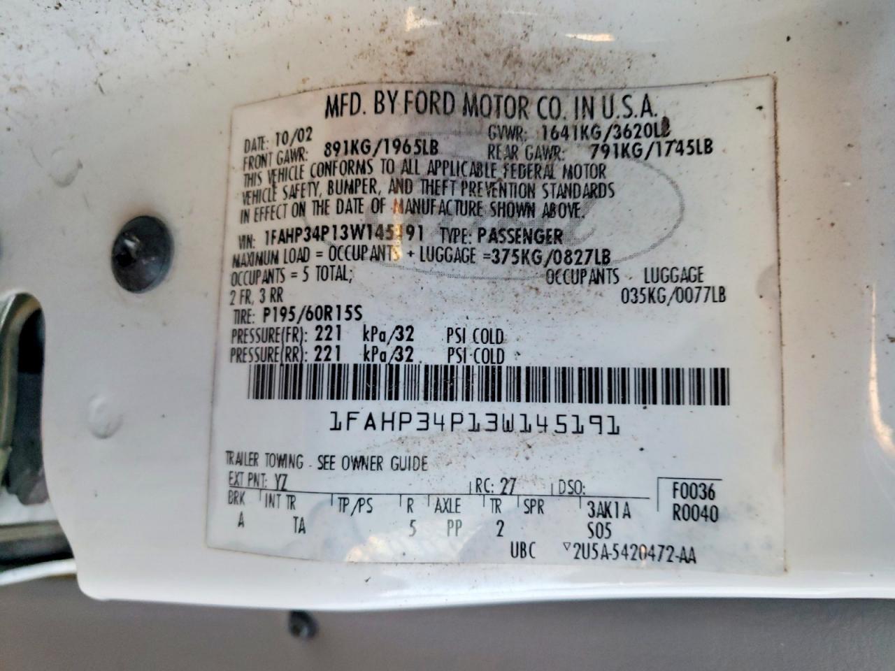 2003 Ford Focus se