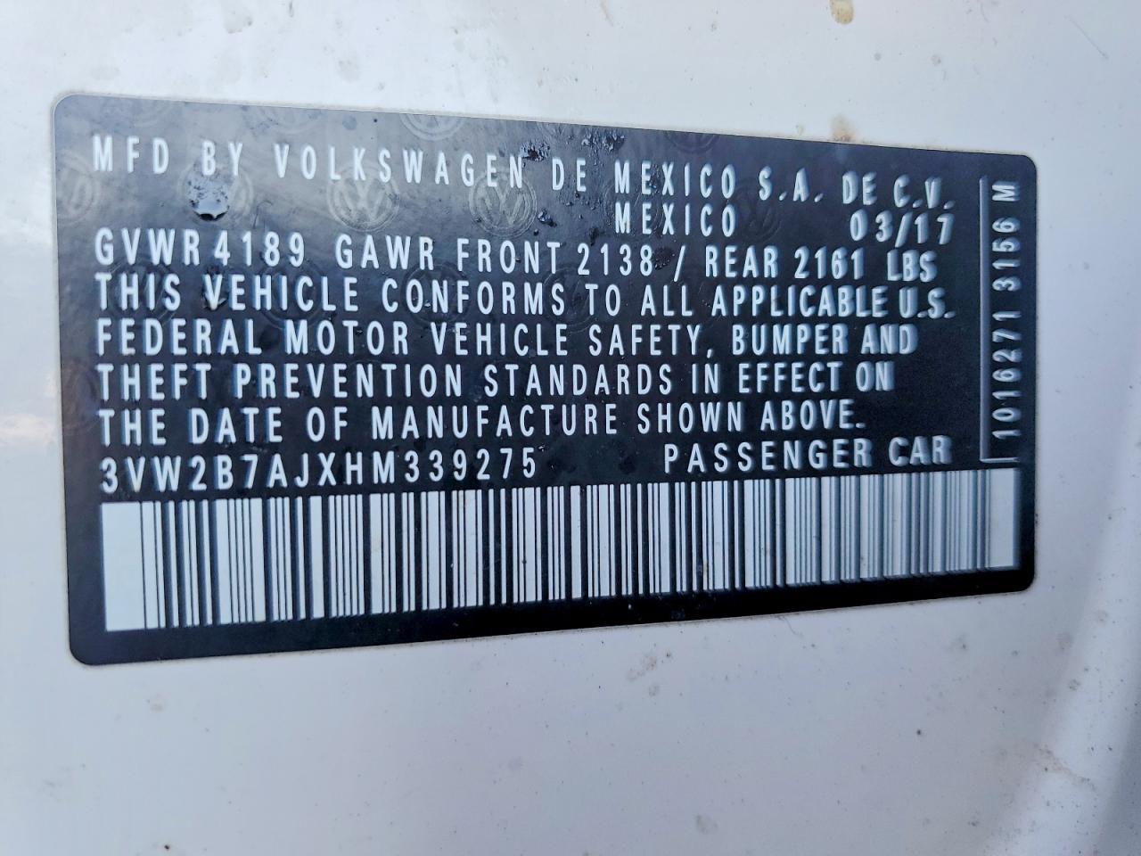 2017 Volkswagen Jetta s