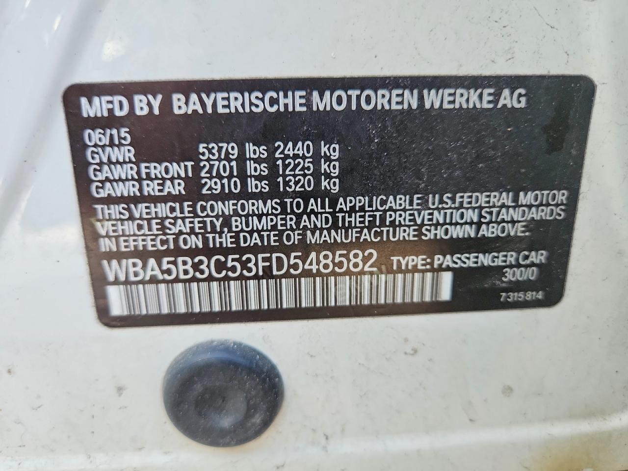2015 BMW 535 xi