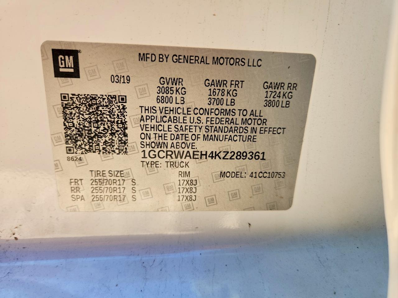 2019 Chevrolet Silverado C1500