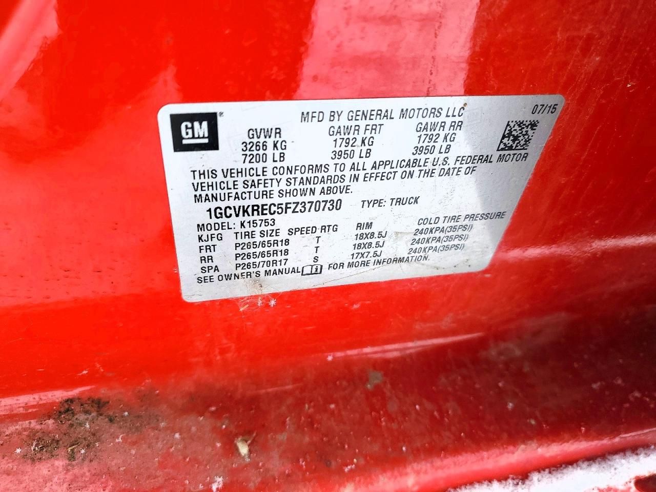 2015 Chevrolet Silverado K1500 LT