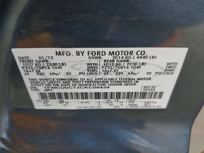 2012 Ford Escape xls