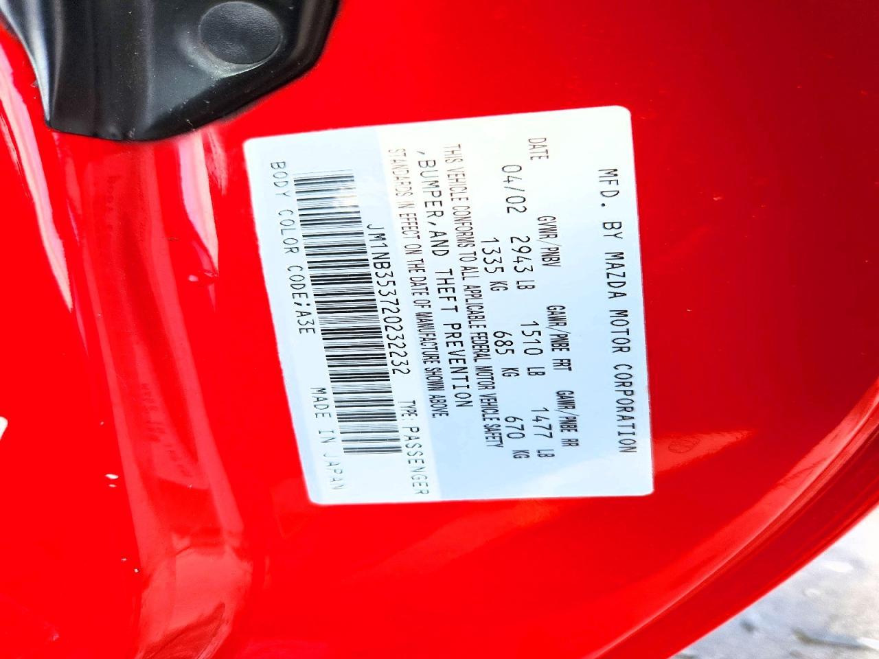 2002 Mazda Mx-5 Miata Base