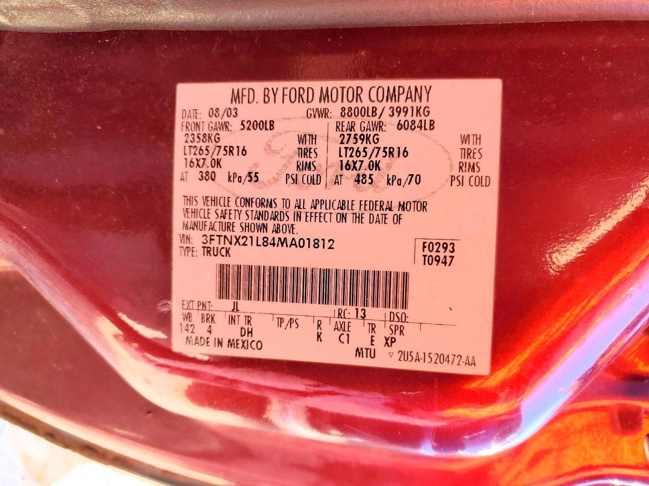 2004 Ford F250 Super Duty