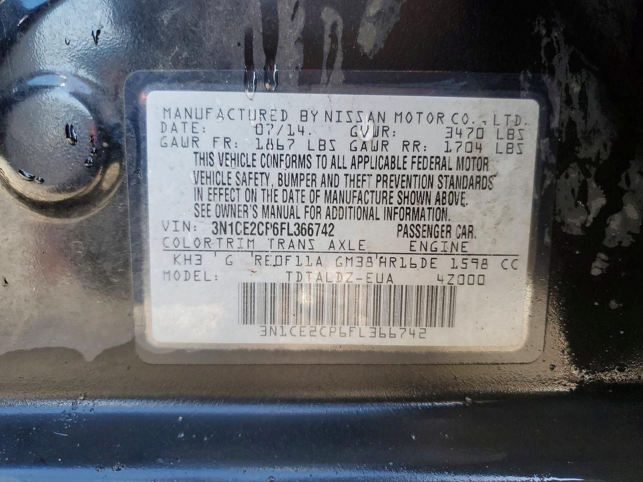 2015 Nissan Versa Note s