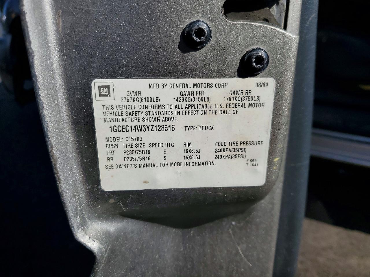2000 Chevrolet Silverado C1500