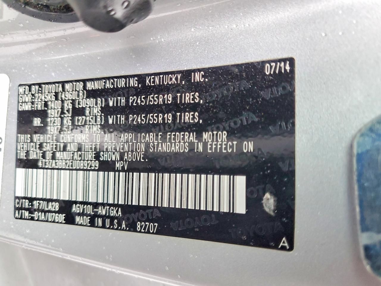 2014 Toyota Venza le