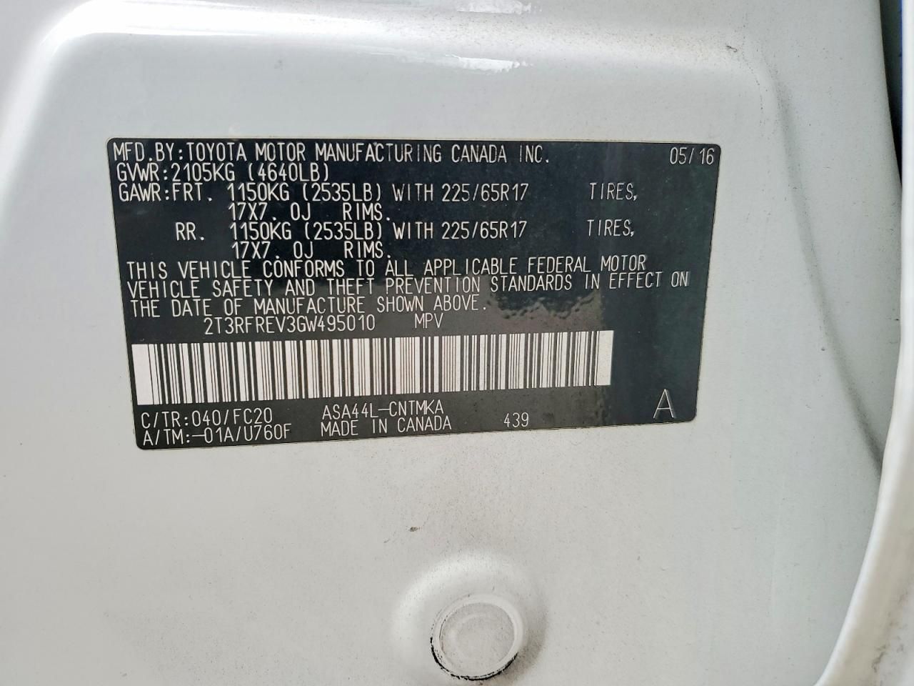 2016 Toyota Rav4 xle