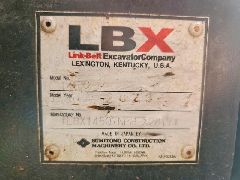 2023 Laid 2023 Link-belt Excavator