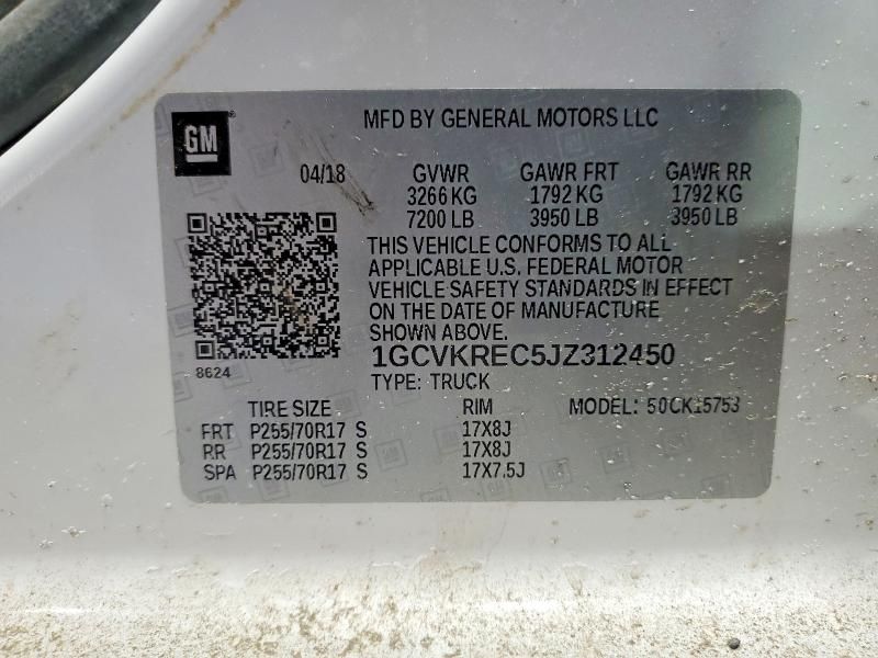 2018 Chevrolet Silverado K1500 lt