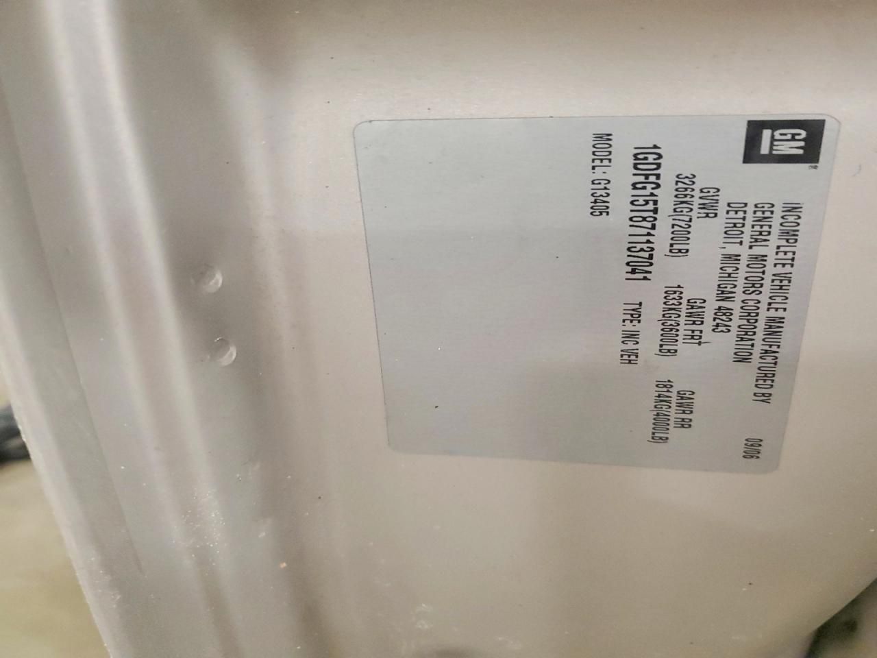 2007 GMC Savana rv G1500