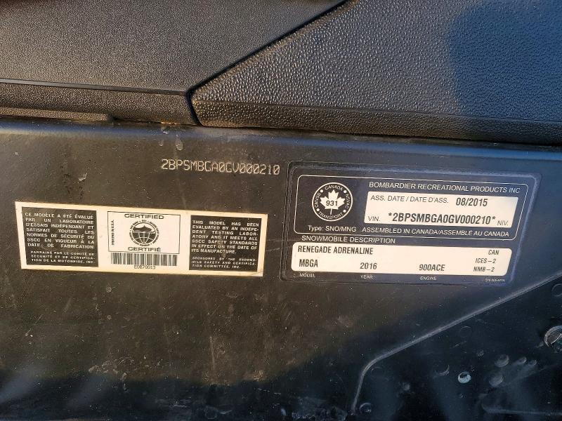 2016 Skidoo 900ACE