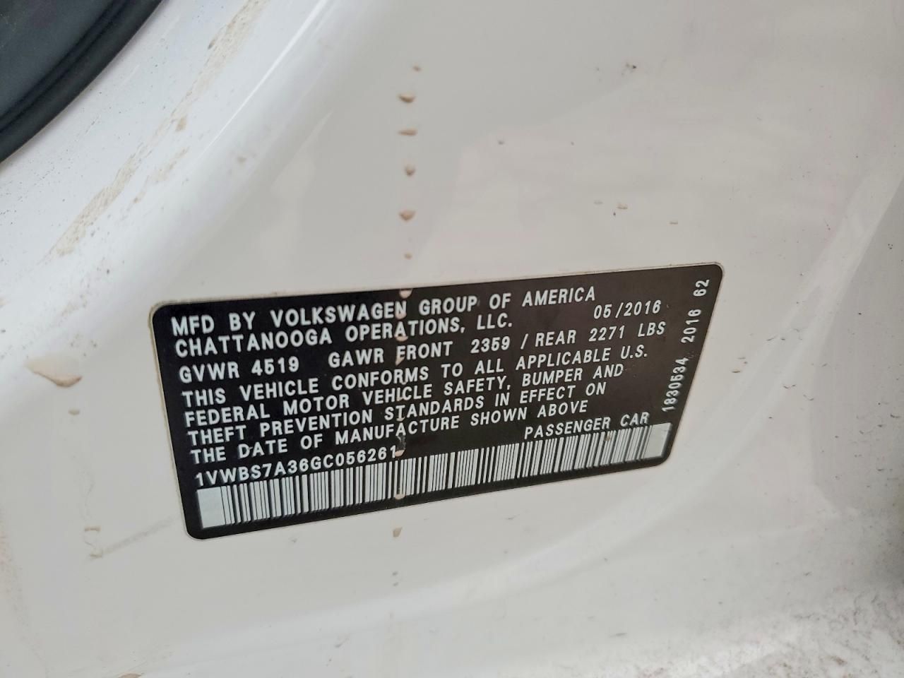 2016 Volkswagen Passat se