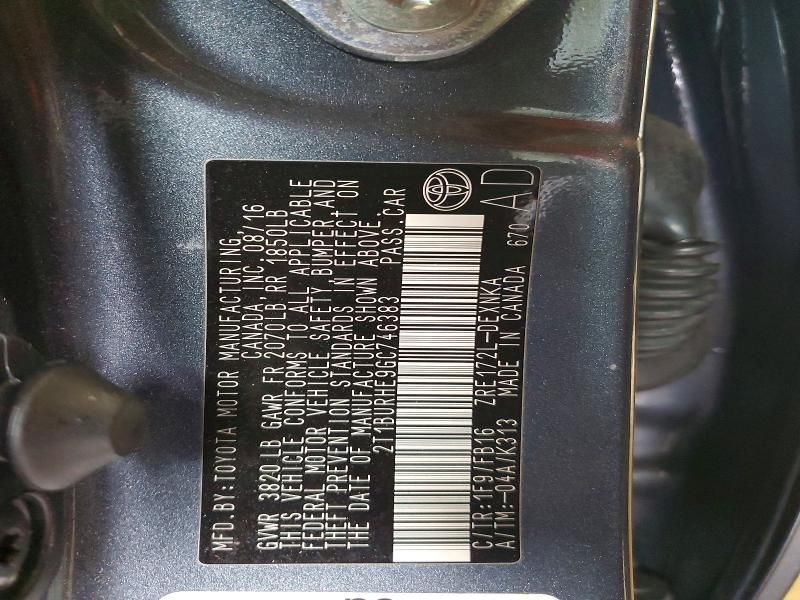 2016 Toyota Corolla l