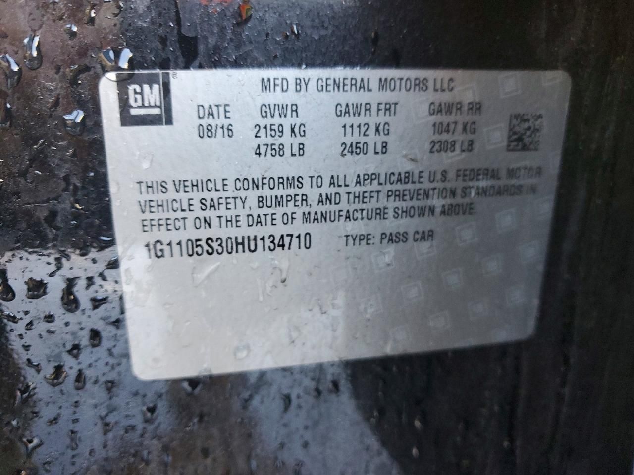 2017 Chevrolet Impala lt