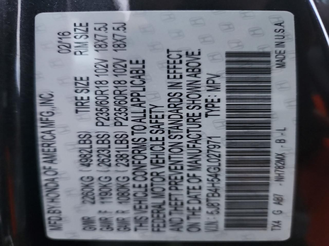 2016 Acura Rdx Technology