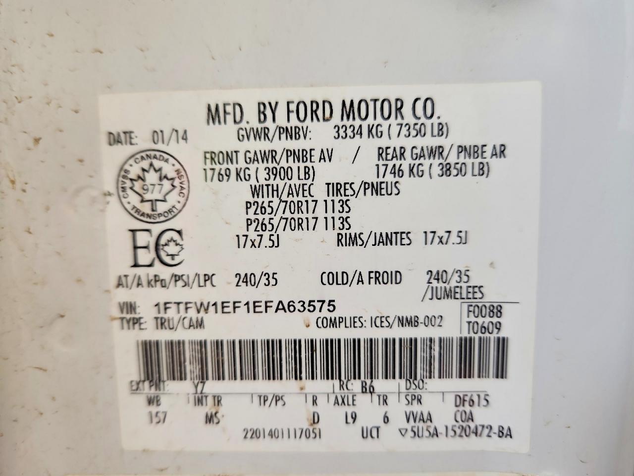 2014 Ford F150 Supercrew