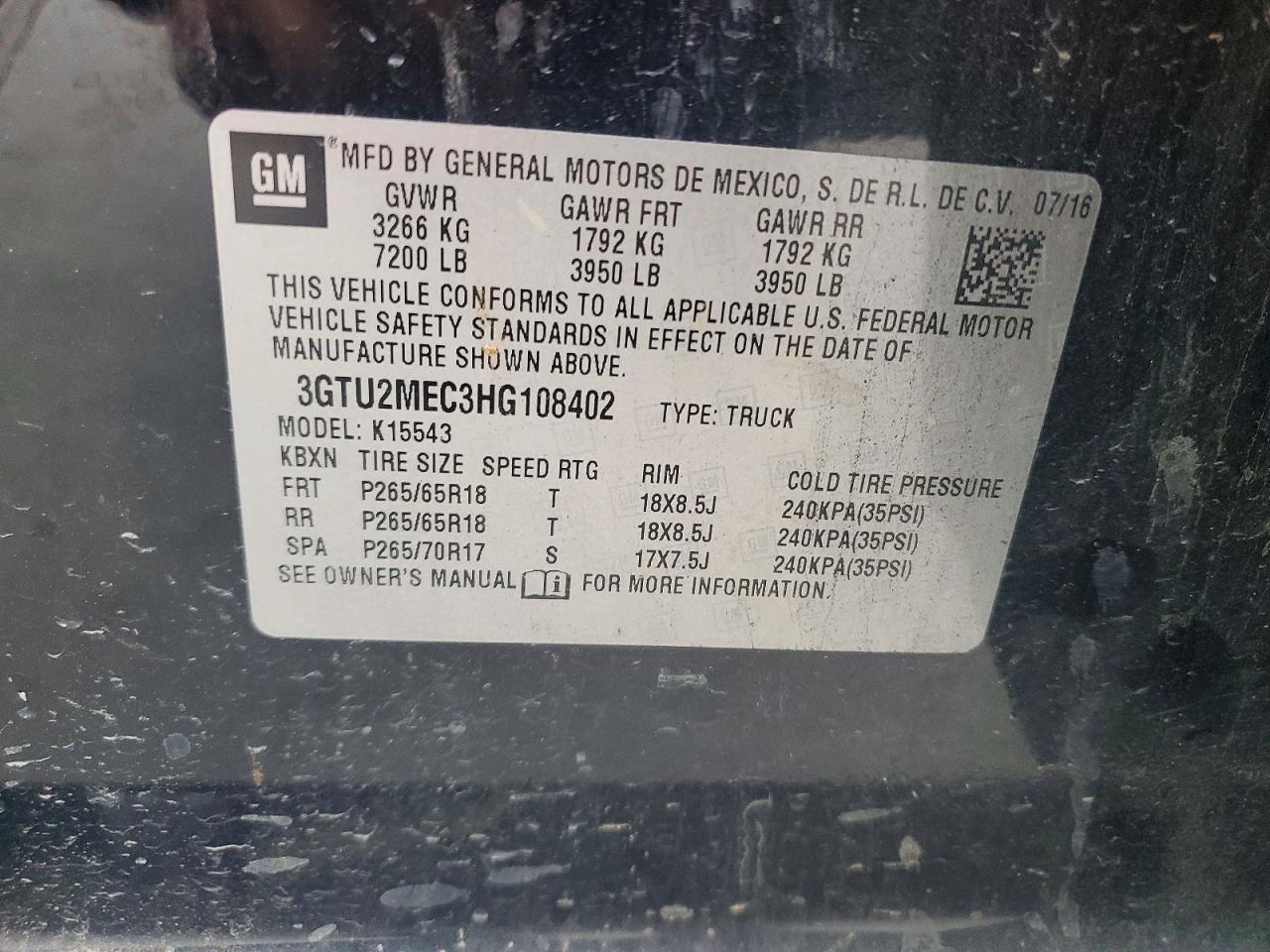 2017 GMC Sierra K1500 sle