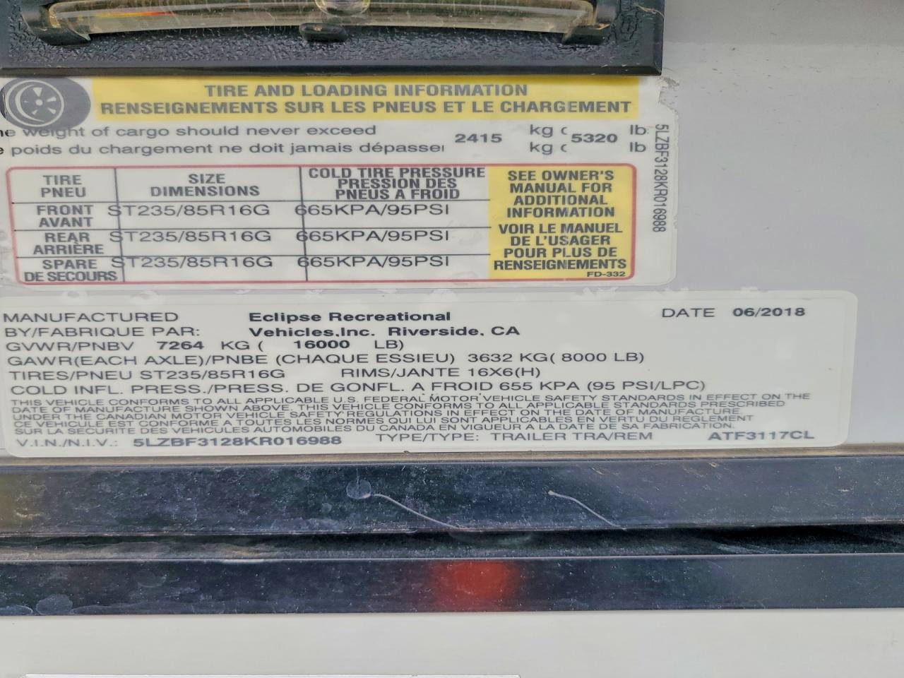 2019 Eclipse 2019 TRL Iconic WID 3518