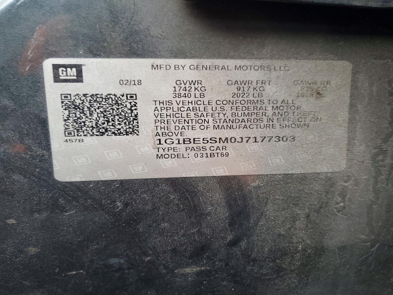 2018 Chevrolet Cruze lt