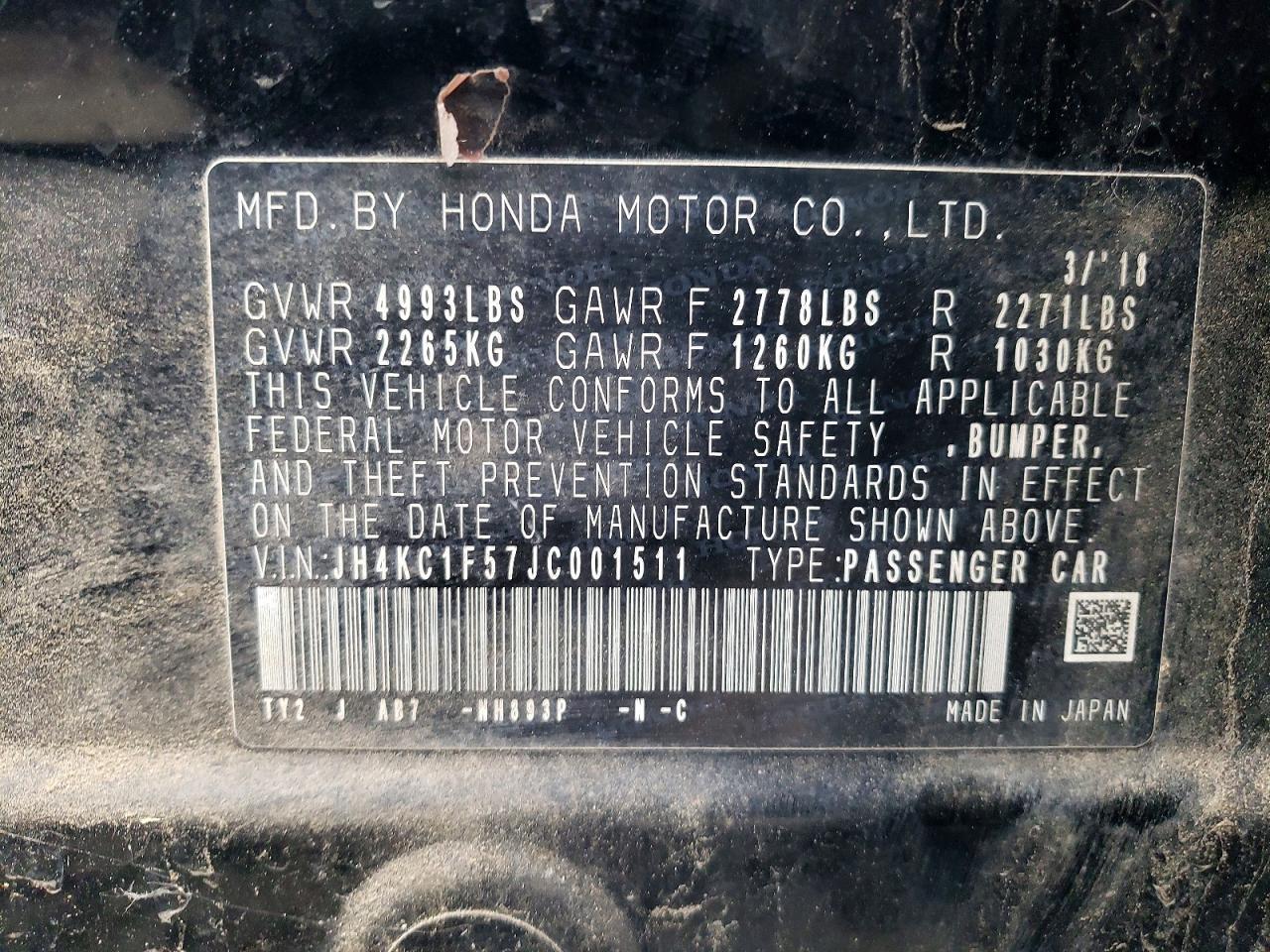 2018 Acura Rlx Tech