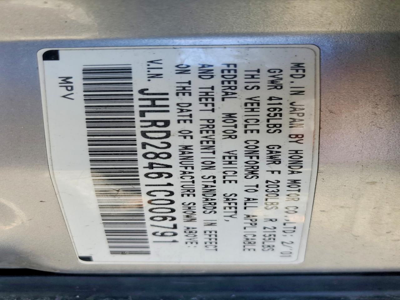 2001 Honda Cr-v lx