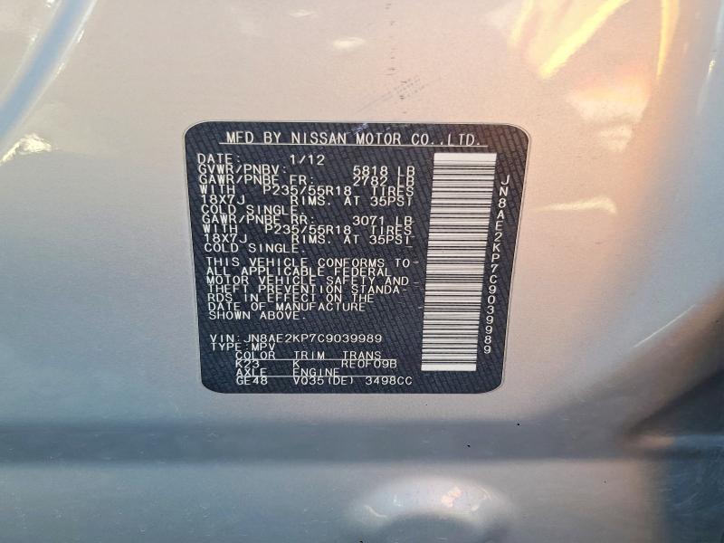 2012 Nissan Quest 3.5 s