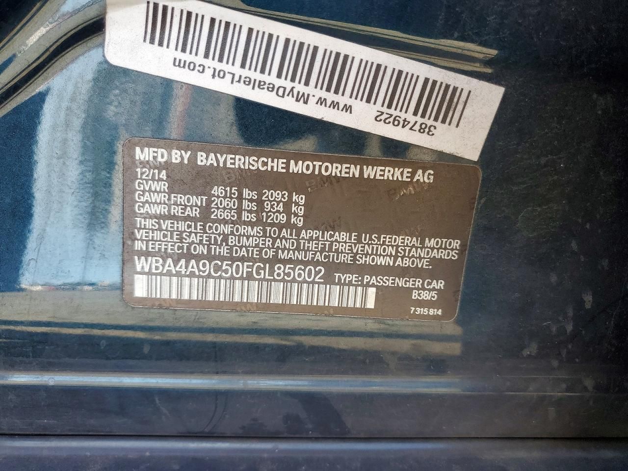 2015 BMW 428 i Gran Coupe Sulev