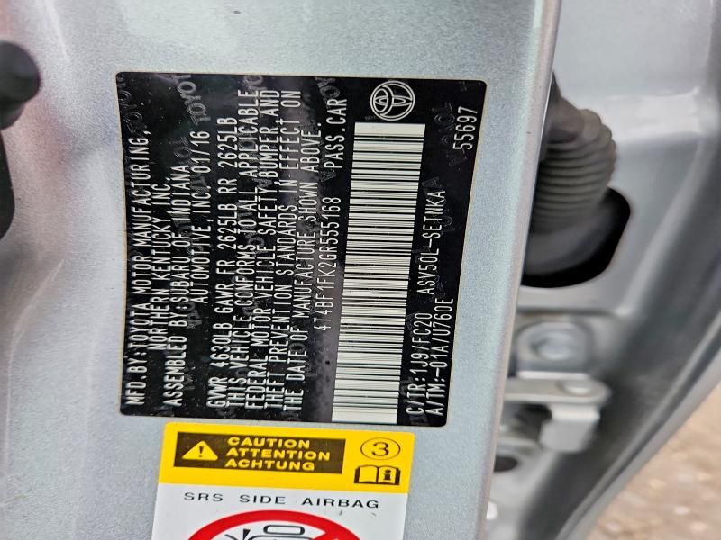 2016 Toyota Camry le