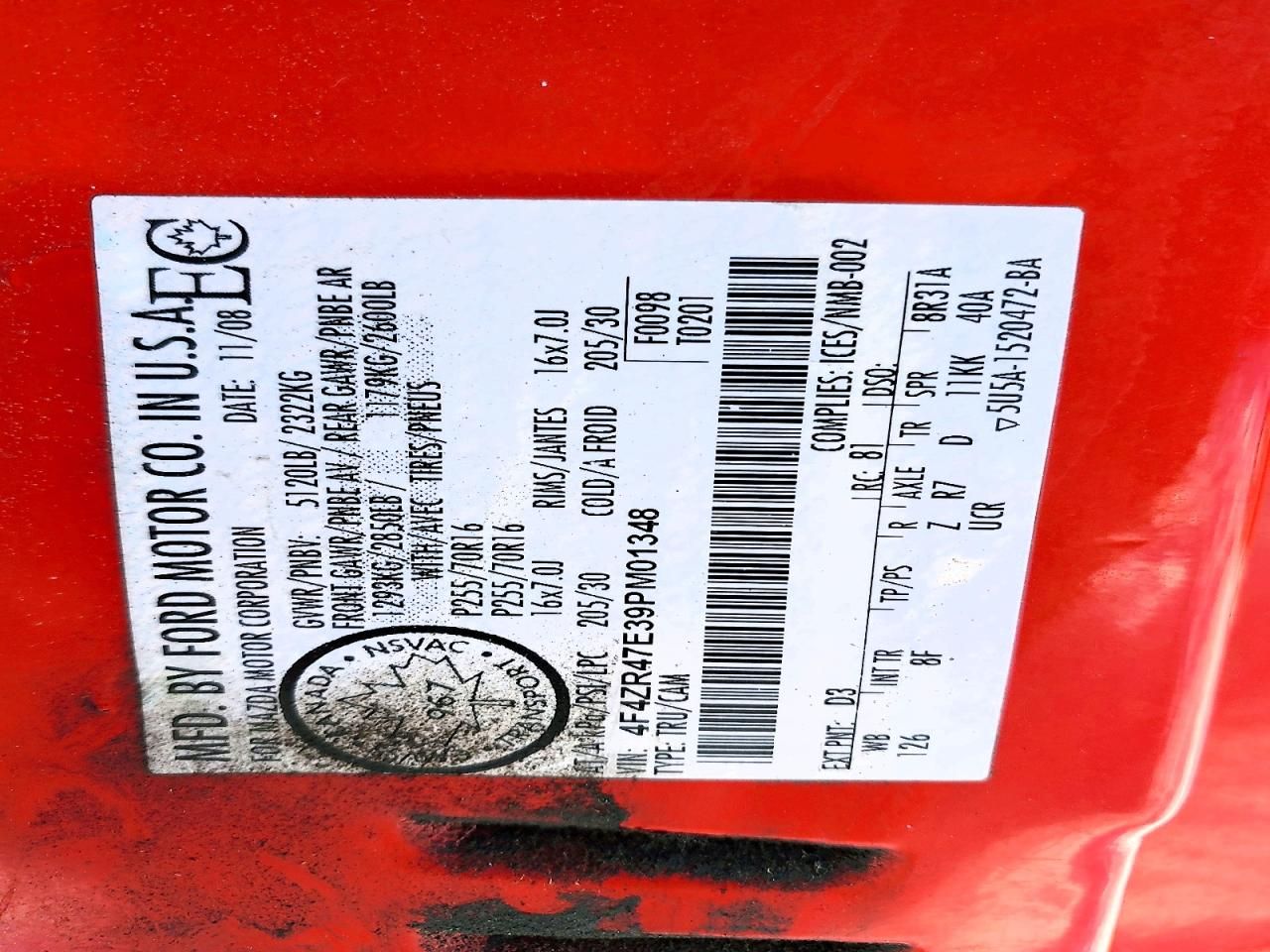 2009 Mazda B4000 cab Plus