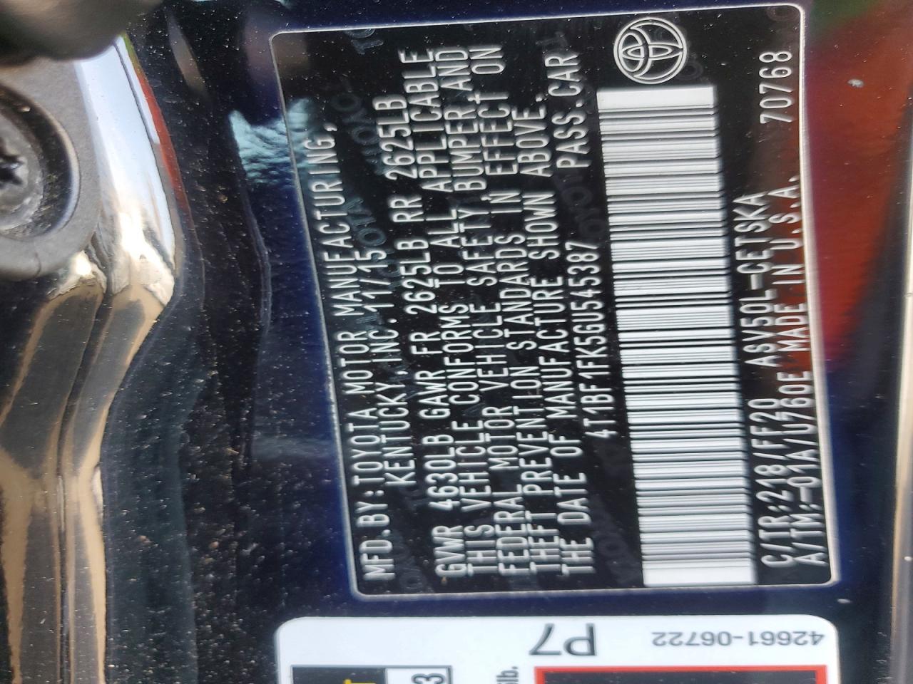 2016 Toyota Camry le