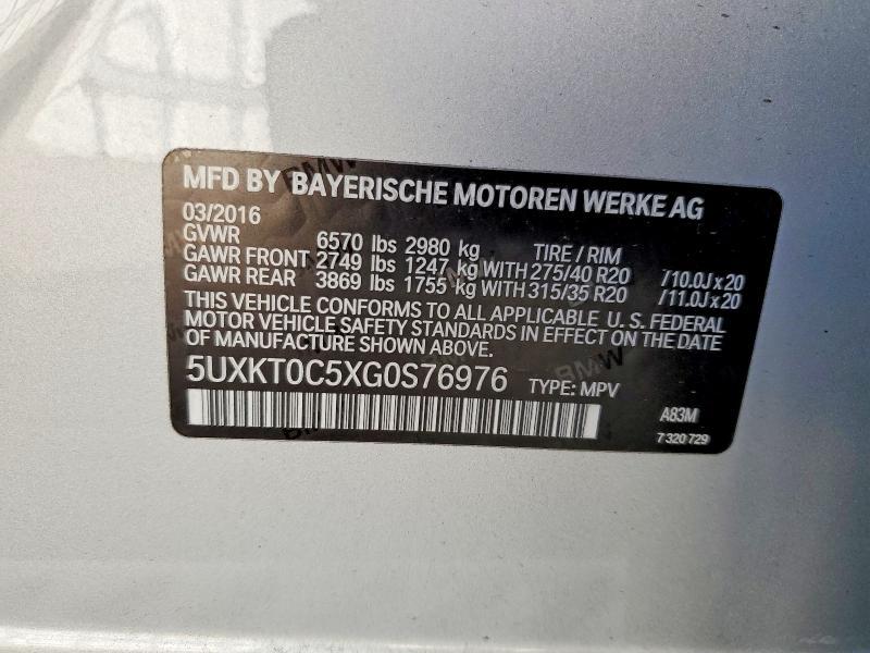 2016 BMW X5 Xdrive4