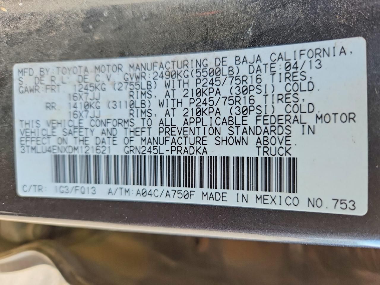 2013 Toyota Tacoma Double cab