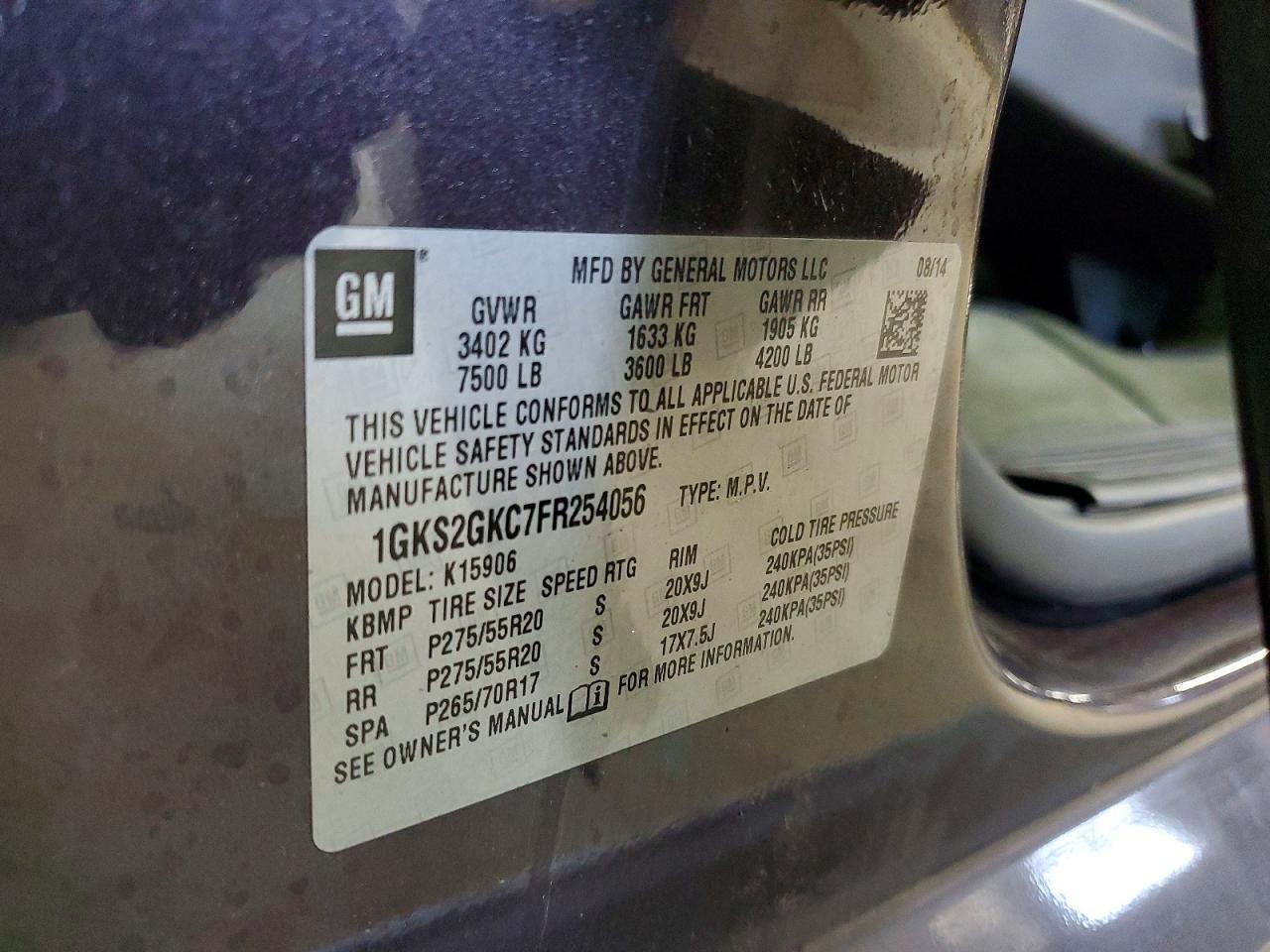 2015 GMC Yukon xl K1500 sle
