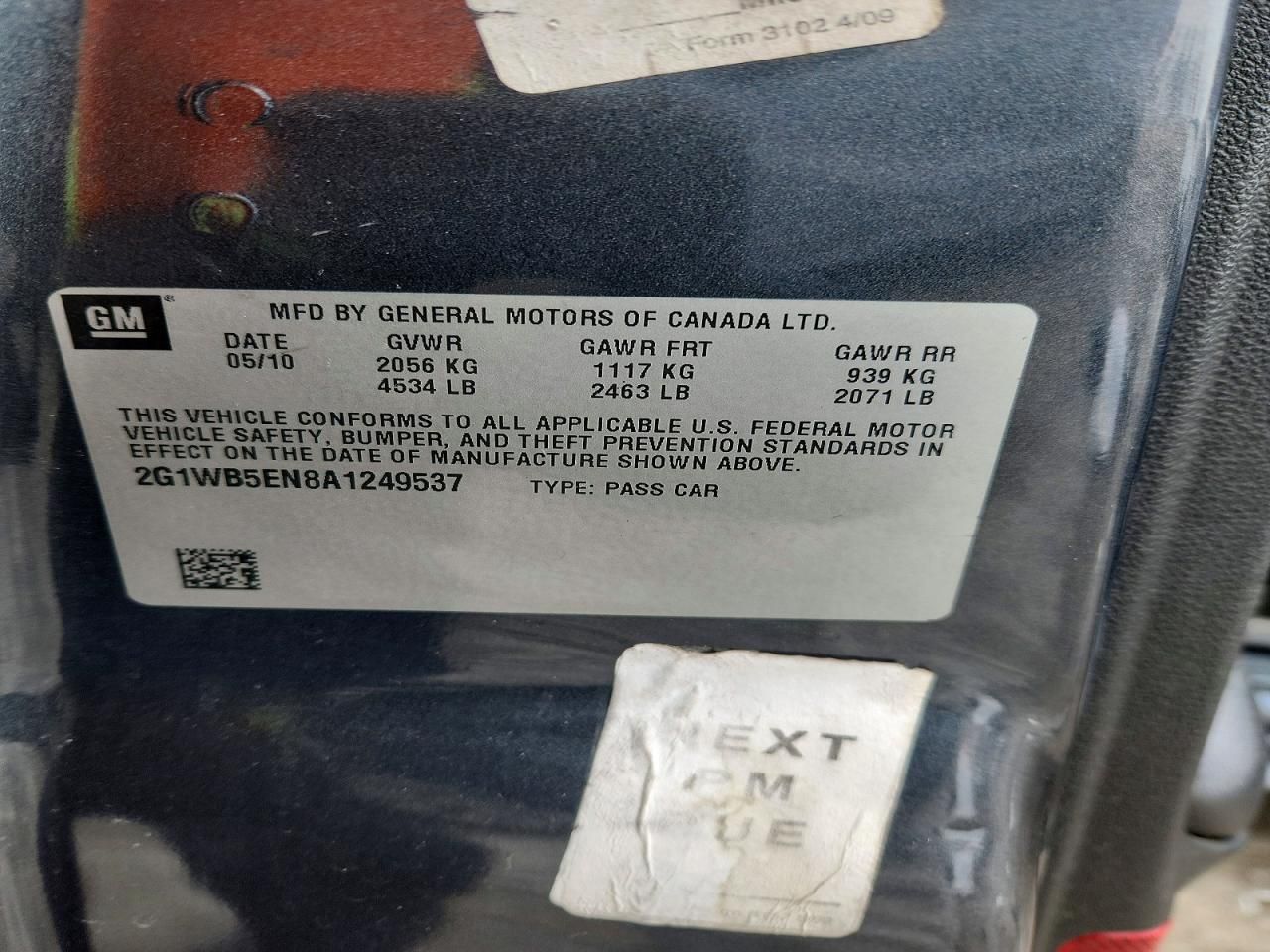 2010 Chevrolet Impala lt