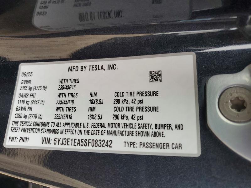 2025 Tesla Model 3