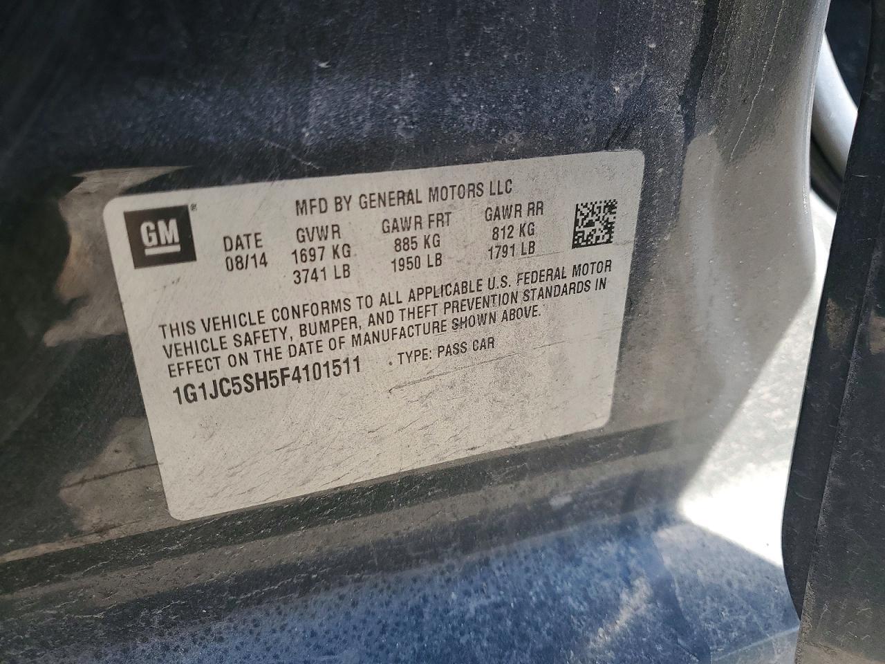 2015 Chevrolet Sonic lt