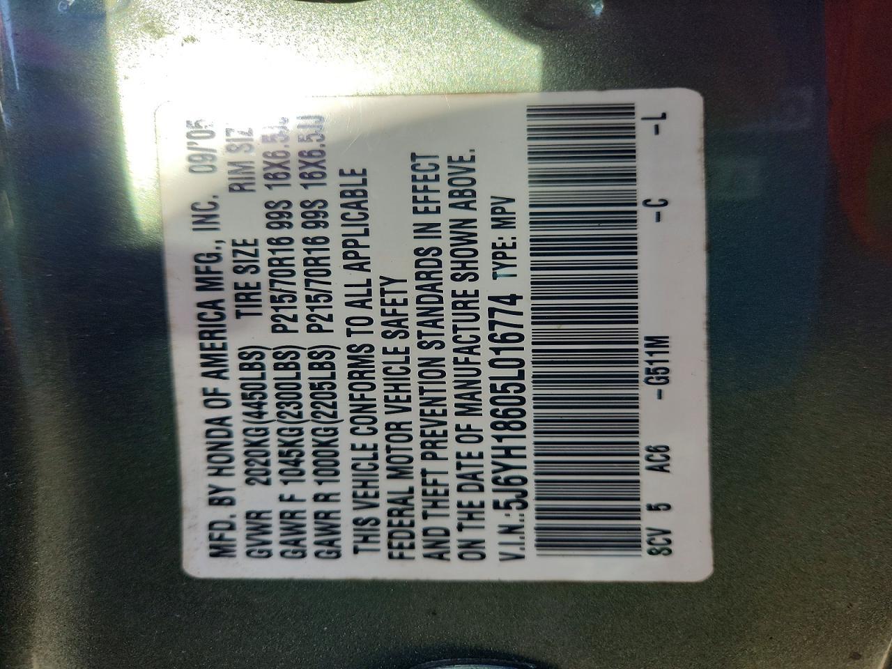 2005 Honda Element ex