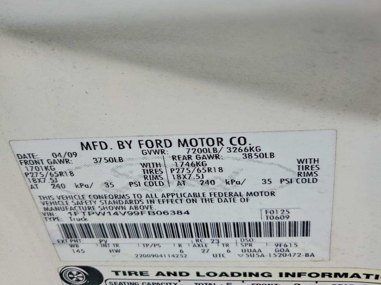 2009 Ford F150 Supercrew