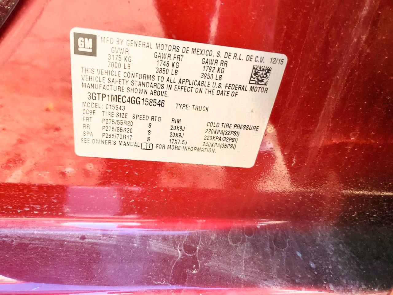 2016 GMC Sierra C1500 sle